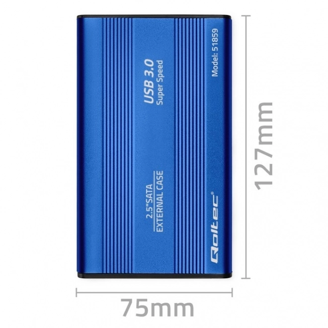 Externí pouzdro na HDD/SSD 2.5" SATA3 USB 3.0 Modré