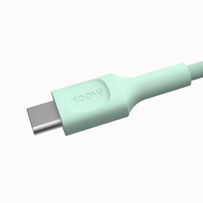 Kabel PowerStream USB-C-USB-C 100W oplocený 1,2m zelený