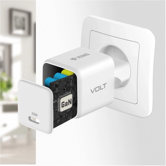 USB C 20W 3A Power Delivery 3.0 QC 3.0 síťová nabíječka Bílá