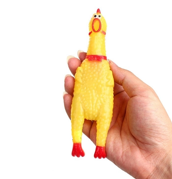 Pískací hračka pro psy ve tvaru kuřete, 35 cm