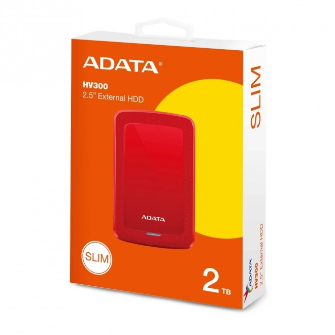 DashDrive HV300 2TB Externí Pevný Disk USB 3.1 Červený