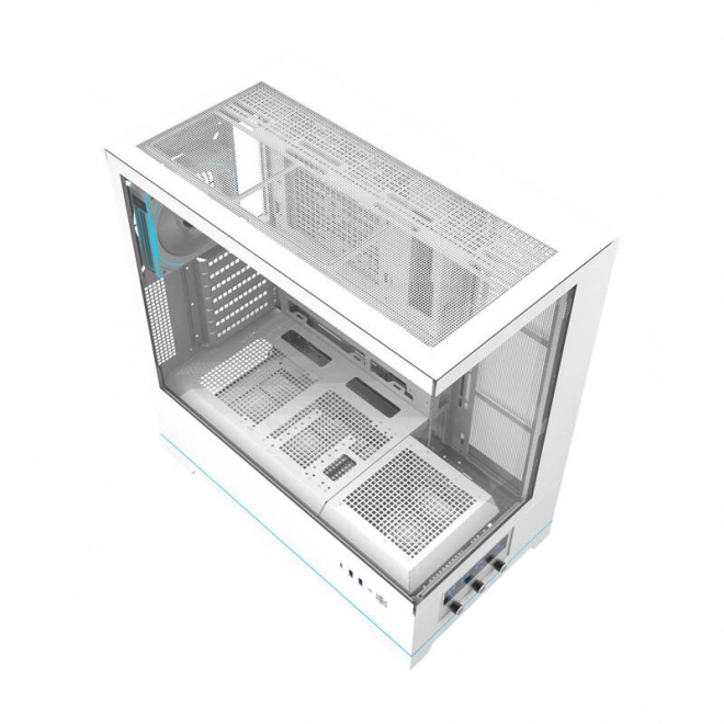 Počítačová skříň Darkflash DY451 PRO s ventilátorem (bílá)
