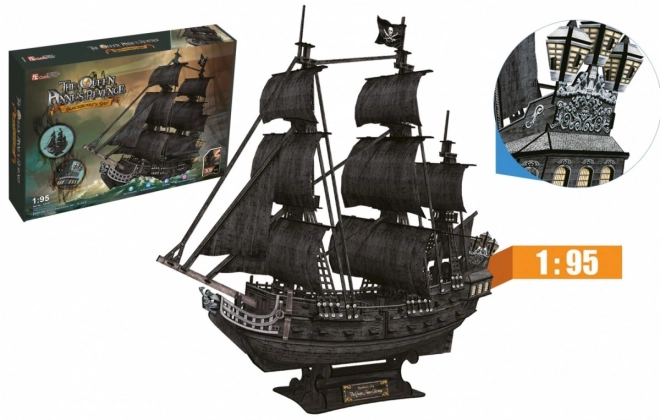 3D puzzle Plachetnice Queen Anne's Revenge od CubicFun