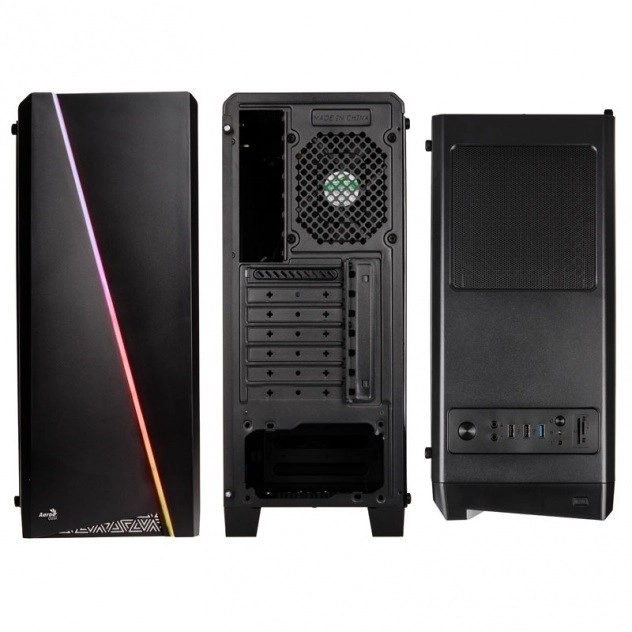 Počítačová skříň PGS CYLON RGB ADVANCE BLACK/USB3/ATX