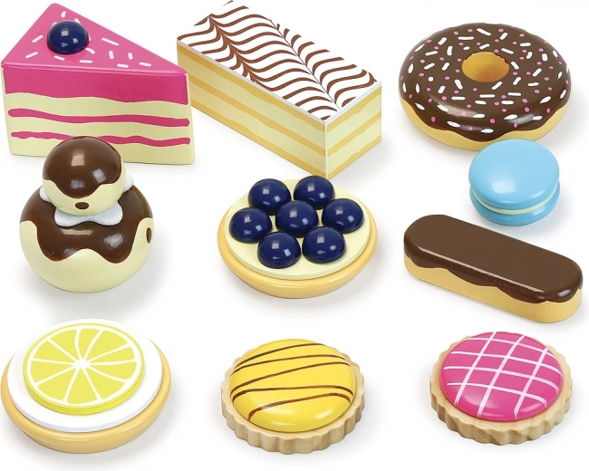 10 kusů dřevěných dezertů pro kreativní hru