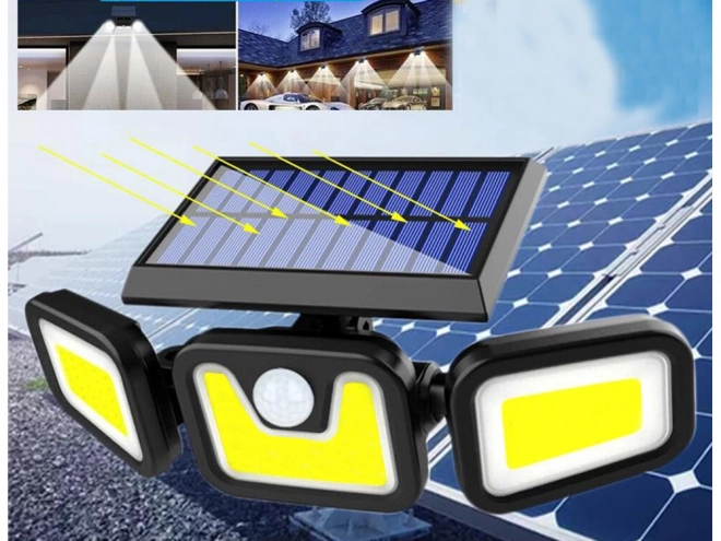Solární pouliční lampa s pohybovým senzorem a dálkovým ovladačem