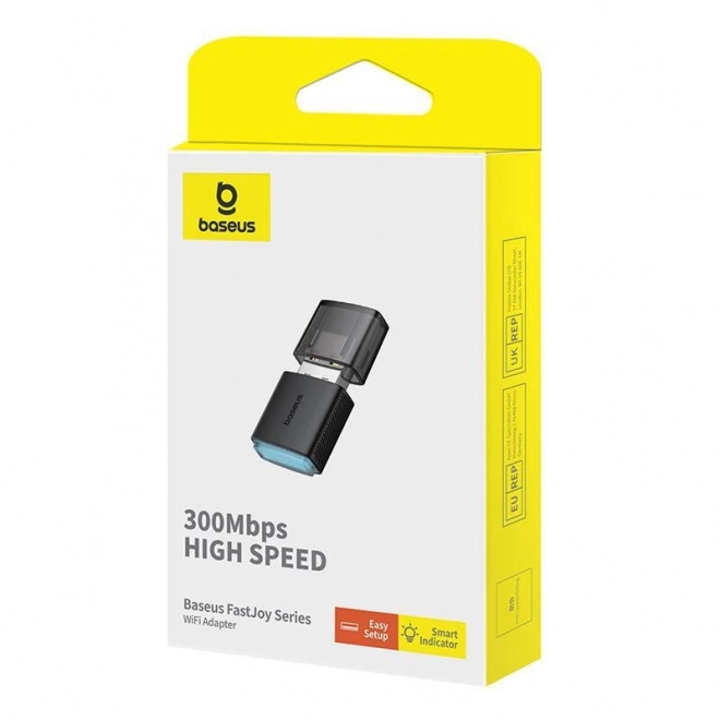 Adaptér WiFi Baseus FastJoy 300Mbps (černý)