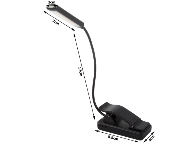 LED noční lampička s klipem pro čtení