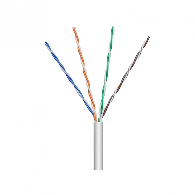 Instalační kabel U/UTP Cat5e 4x2 kroucená dvojlinka 100% měď 305m šedý