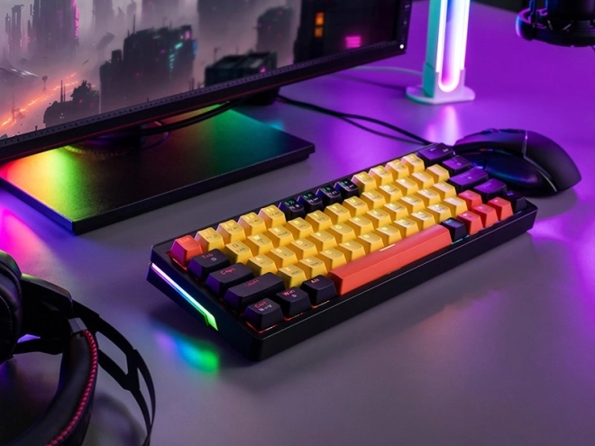 Mechanická herní klávesnice GAMEZONE EVO2 Hot Swap 63, žlutá