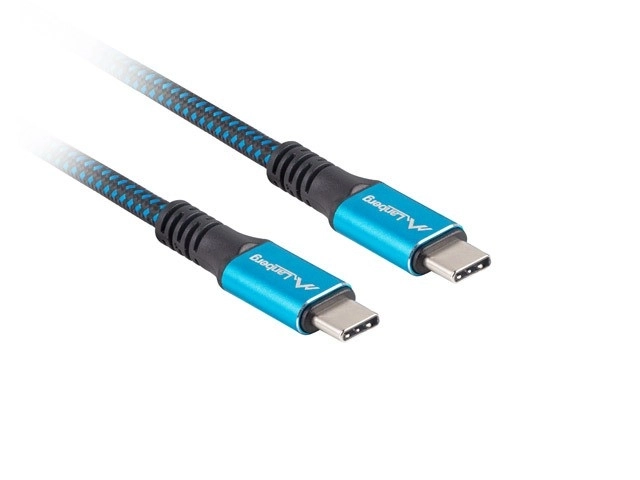 Kabel USB-C M/M USB4 1,2 m 100W 8K 60HZ černý/modrý