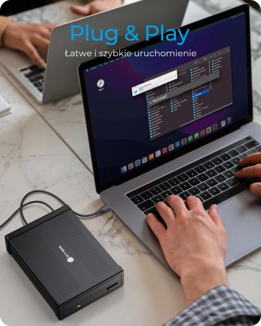 Externí pouzdro na disky IB-525-U3 pro 5,25palcové SATA DVD/Blu-ray, černé