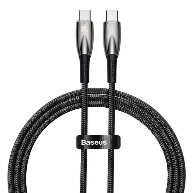 Kabel Baseus Glimmer USB-C na USB-C 100W 1m černý