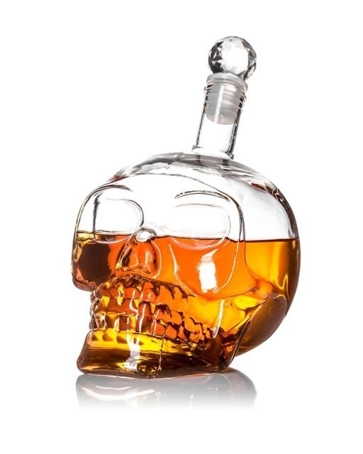 Křišťálová láhev lebka 650 ml