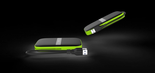 ARMOR A60 1TB USB 3.0 ČERNÁ-ZELENÁ/PANCÉŘOVÁ Nárazuvzdorný/prachotěsný a vodotěsný