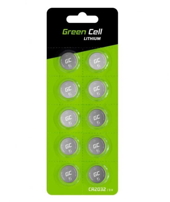 Baterie knoflíkové Green Cell 10x CR2032 3V