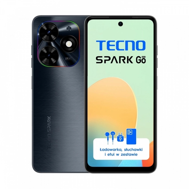 Spark Go 2024 BG6 128+4 Black smartphone