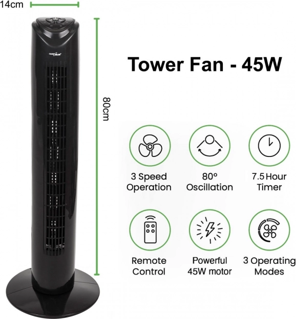 Stojanový ventilátor s dálkovým ovládáním
