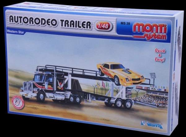 Stavebnice Monti System Autorodeo Trailer Western Star