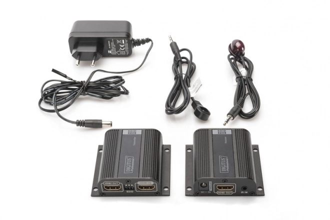 Extender/rozšiřovač HDMI až na 50 m přes Cat.6/7 UTP, 1080p 60Hz FHD, HDCP 1.2, IR, audio (sada)
