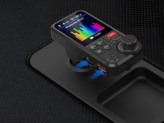 Bluetooth FM vysílač 5.0 s USB a LCD displejem
