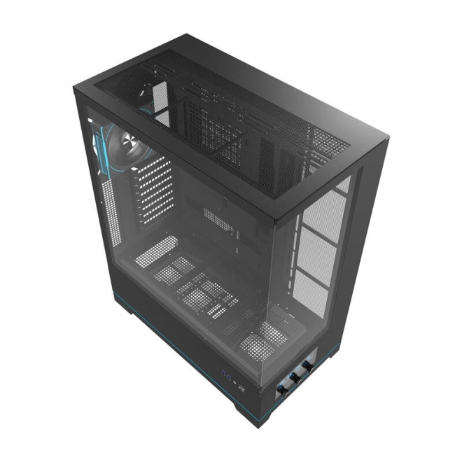 Počítačová skříň Darkflash DY451L PRO s ventilátorem (černá)