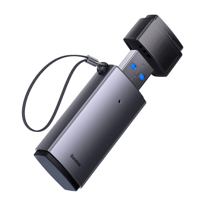 Čtečka paměťových karet SD/TF řady Baseus Lite, USB (šedá)