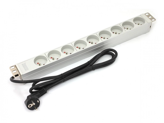 Napájecí lišta PDU 19" RACK 9xType E, 1,8m 1xSchuko, 16A, hliníková