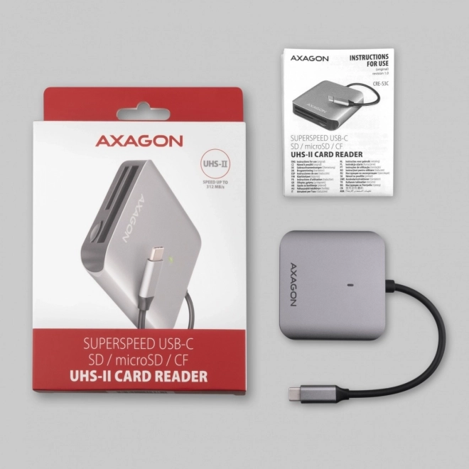Externí čtečka karet USB-C 3.2 Gen 1 se třemi sloty