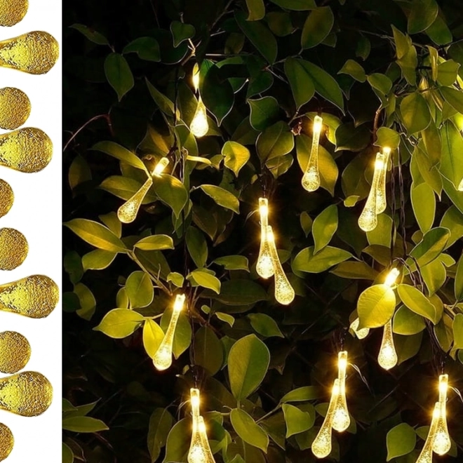Solární zahradní světla LED girlanda terasa balkon 50 LED