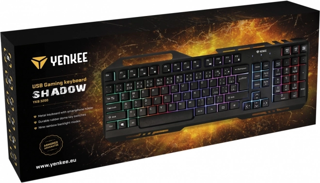 Klávesnice YKB 3200 Shadow metal, podsvícená LED diodami