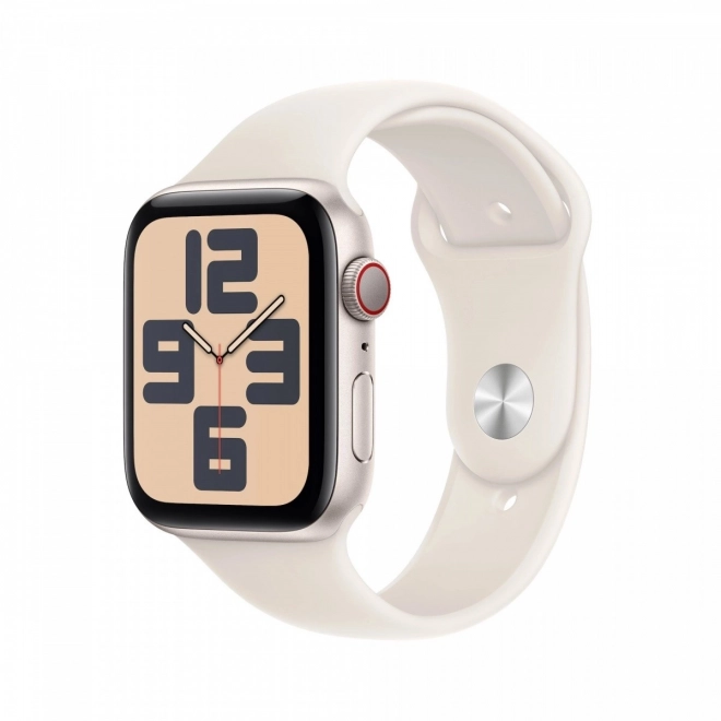 Apple Watch SE GPS + Cellular 40mm hliníkové pouzdro v měsíční záři s měsíčním řemínkem - velikost S/M