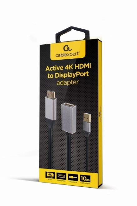Napájený adaptér HDMI na DP 4K 60Hz USB-A