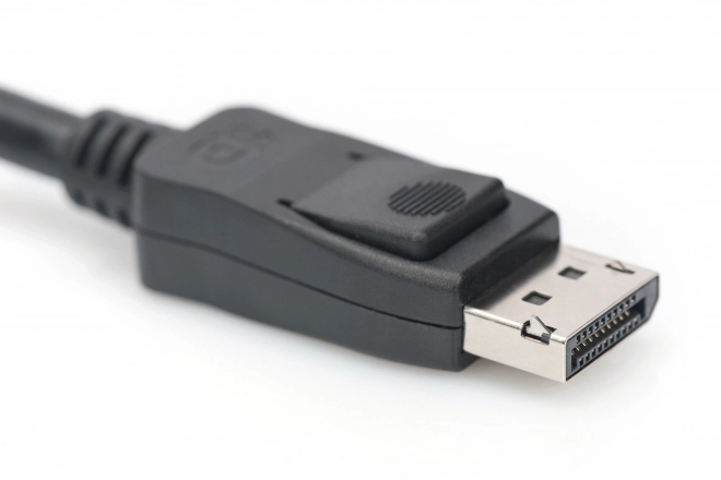 Propojovací kabel DisplayPort s nacvakávacím konektorem 8K 30Hz UHD typ DP/DP M/M černý 2m