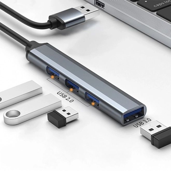 Adaptér USB 3.0 hUB 4v1 | USB 3.0 | 3x USB 2.0