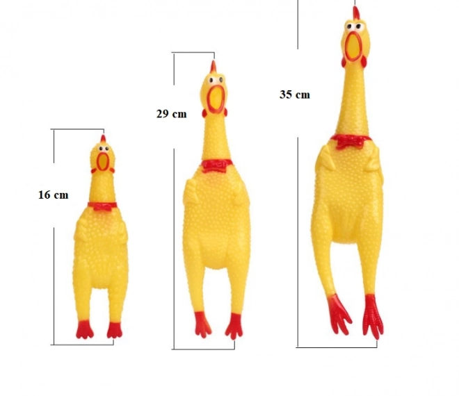 Pískací hračka pro psy ve tvaru kuřete, 35 cm
