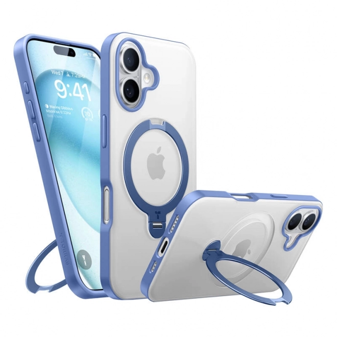 Ochranné pouzdro s kroužkem pro iPhone 16 modré