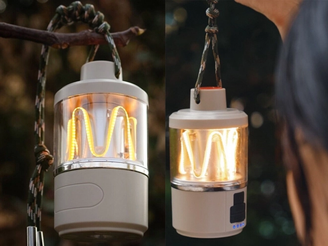 Dobíjecí LED světlo na kempování Powerbank USB