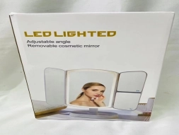Kosmetické zrcadlo s LED osvětlením skládací make-up