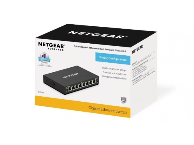 Řízený přepínač NETGEAR GS308E 8-Port Gigabit Ethernet Plus