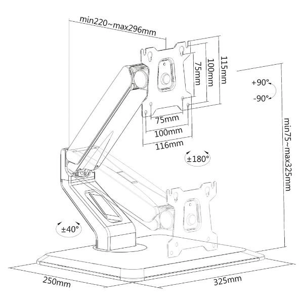 Držák na monitor 17-32 palců, 10 kg
