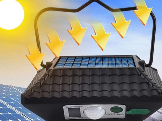 Solární lampa s pohybovým senzorem a dálkovým ovládáním