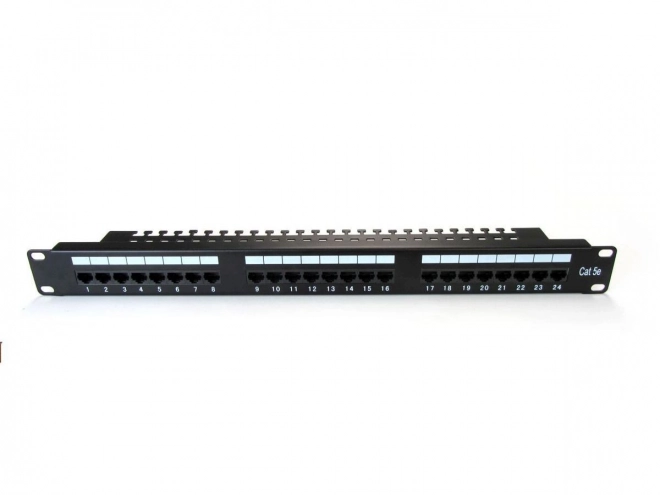Patch panel 19" s 24 porty, kat. 5e, černý