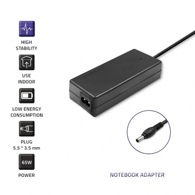 Napájecí adaptér pro SAMSUNG 60 W, 19 V, 3,15 A, 5,5 × 3,5 mm + pin – QOLTEC