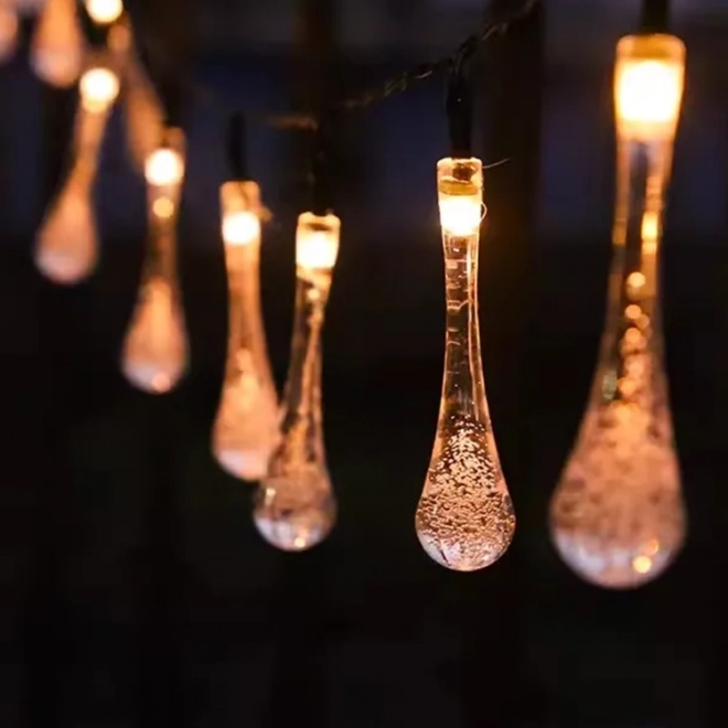 Solární zahradní světla LED girlanda terasa balkon 50 LED