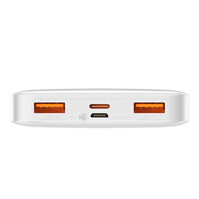 Powerbanka Baseus Bipow bílá 10000mAh