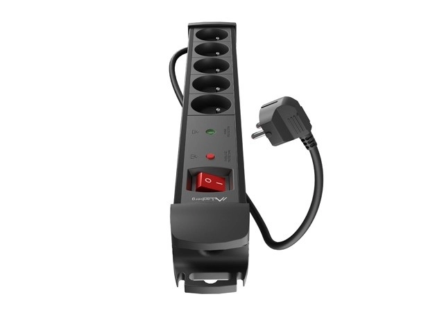 Napájecí lišta 1,5 m 5x230V SP1-05E-0150-BK