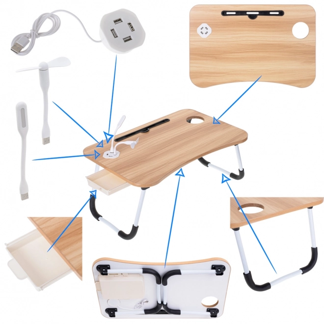 Skládací stojan na notebook USB