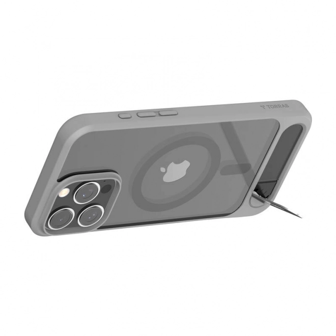 Pouzdro Torras Pstand pro iPhone 16 Pro Max Šedé