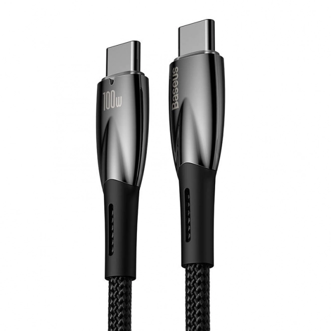 Kabel Baseus Glimmer USB-C na USB-C 100W 1m černý